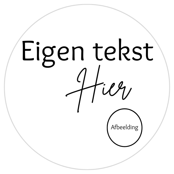Gepersonaliseerde sticker – Eigen tekst & afbeelding