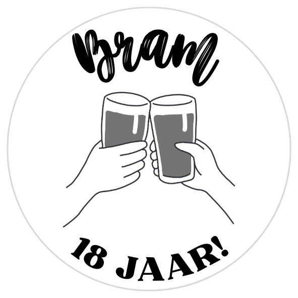 Gepersonaliseerde sticker – Bierproost