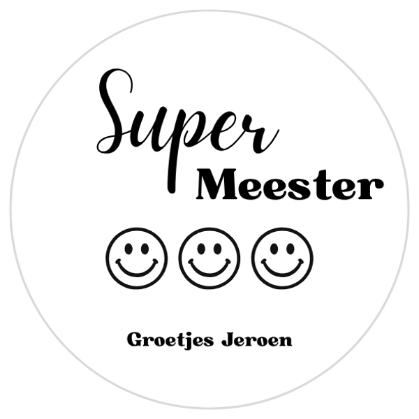 Gepersonaliseerde sticker – Super meester