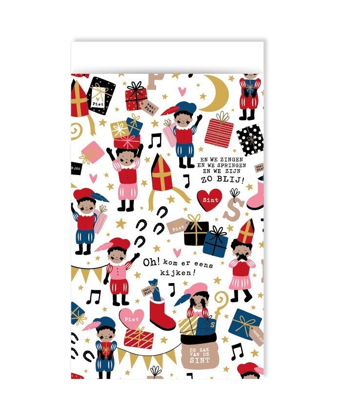 Cadeauzakje 12×19 cm - Pietenparty