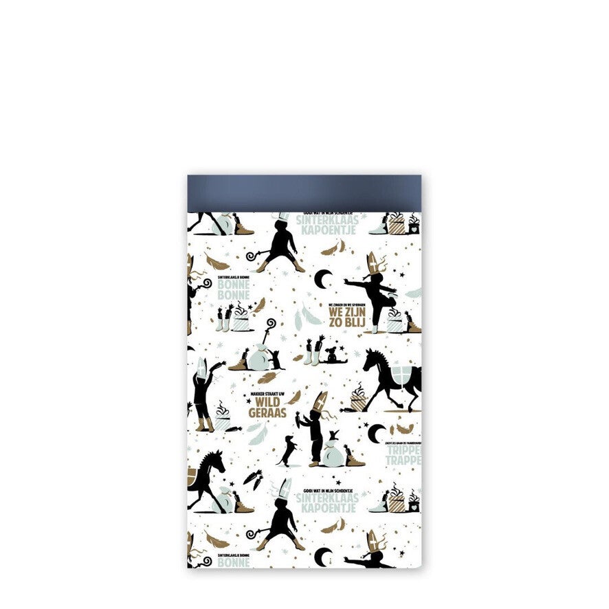 Cadeauzakje 12×19 cm - Silhouetten en liedjesteksten