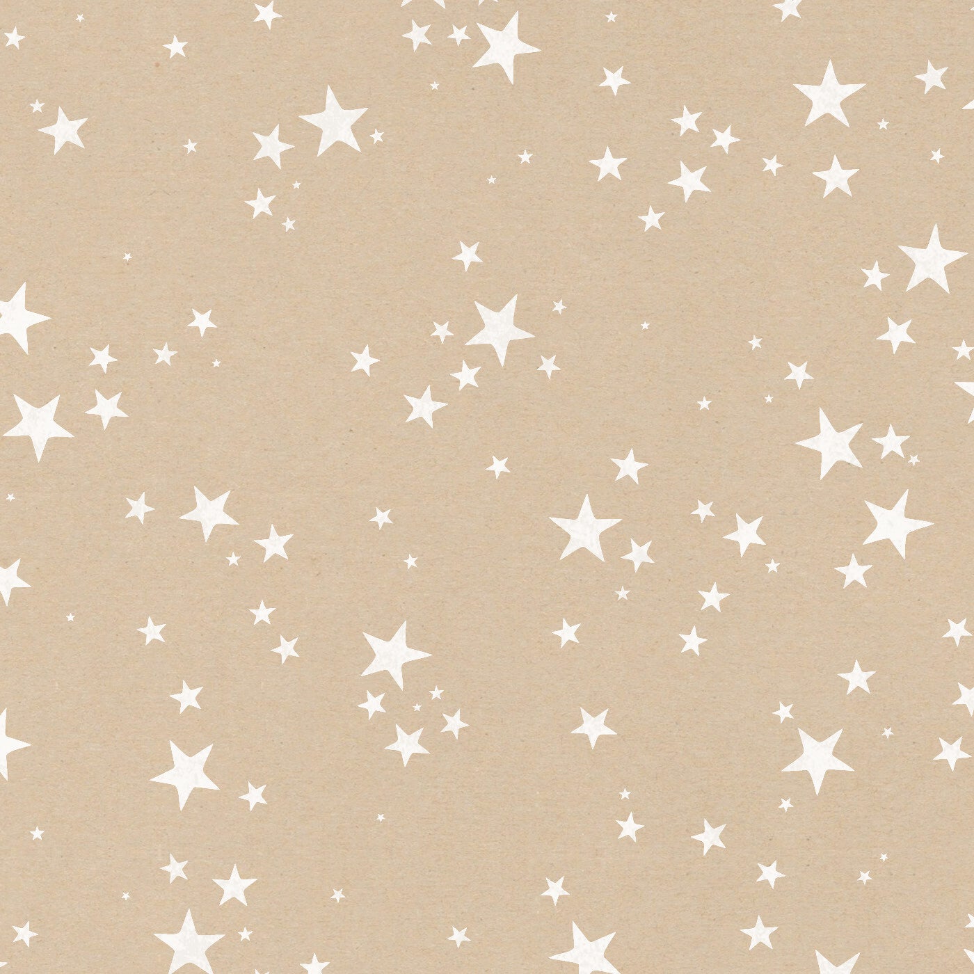 Cadeaupapier –  Kraft Stars (Dubbelzijdig)