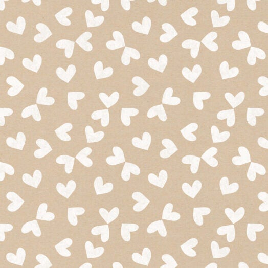 Cadeaupapier –  Butterfly Kisses Kraft (Dubbelzijdig)