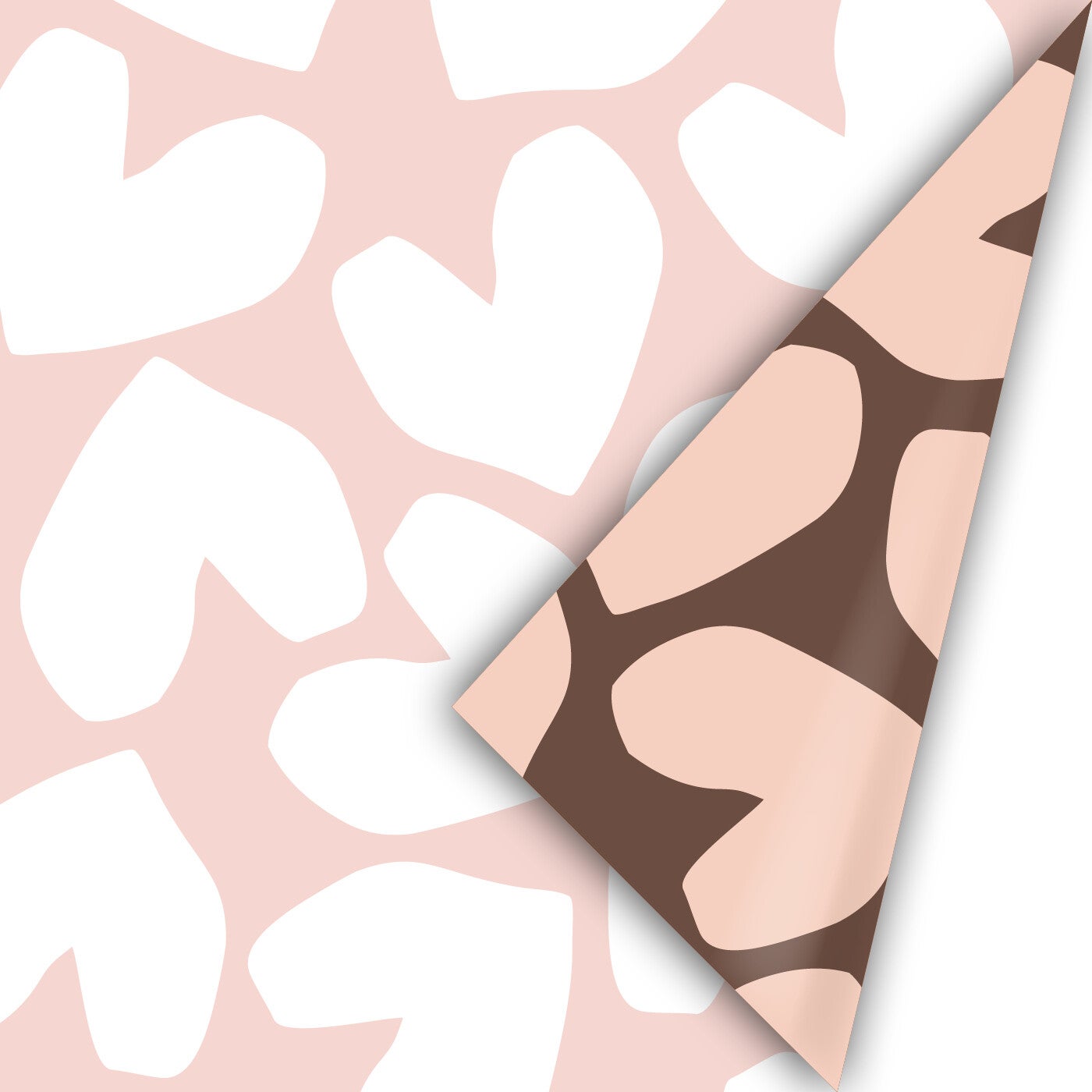 Cadeaupapier –  XL Solo Hearts (Dubbelzijdig)