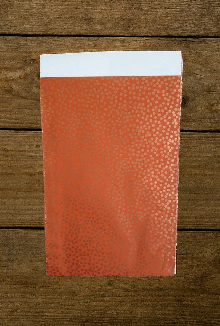 Cadeauzakje 12×19 cm - Oranje dots