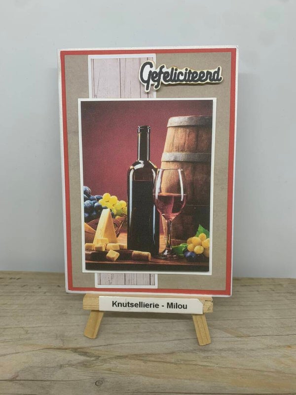Handgemaakte kaart – Wijn
