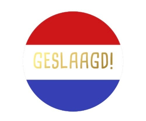 Stickers - Geslaagd rood wit blauw