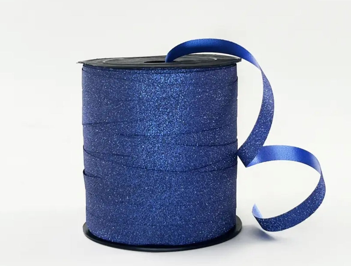 Cadeau lint – Glitter blauw - 5 meter