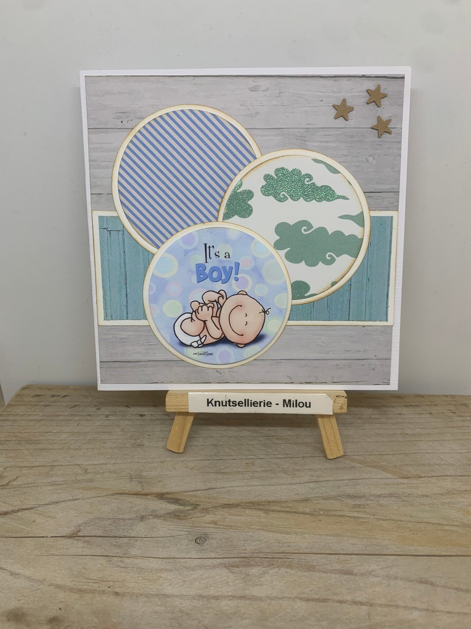 Handgemaakte kaart – Geboorte jongens