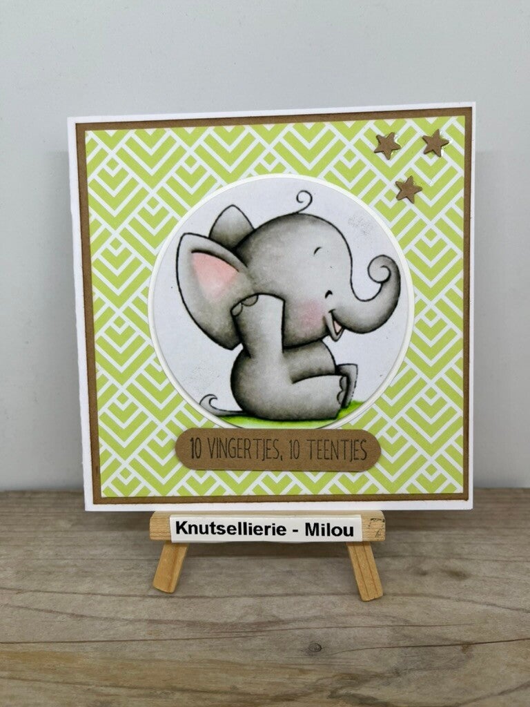 Handgemaakte kaart – Geboorte genderneutraal