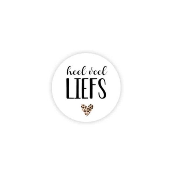 Stickers - Heel veel liefs (luipaardhart)