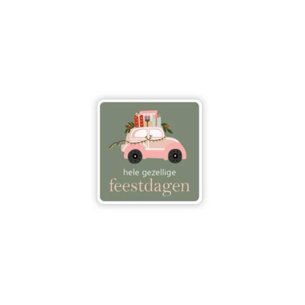 Stickers - Hele gezellige feestdagen (auto)