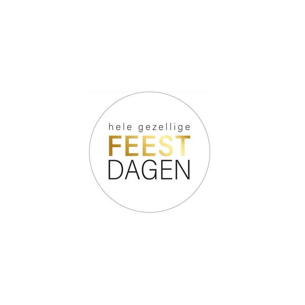 Stickers - Hele gezellige feestdagen (goud)