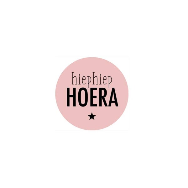 Stickers - HiepHiep Hoera (roze)