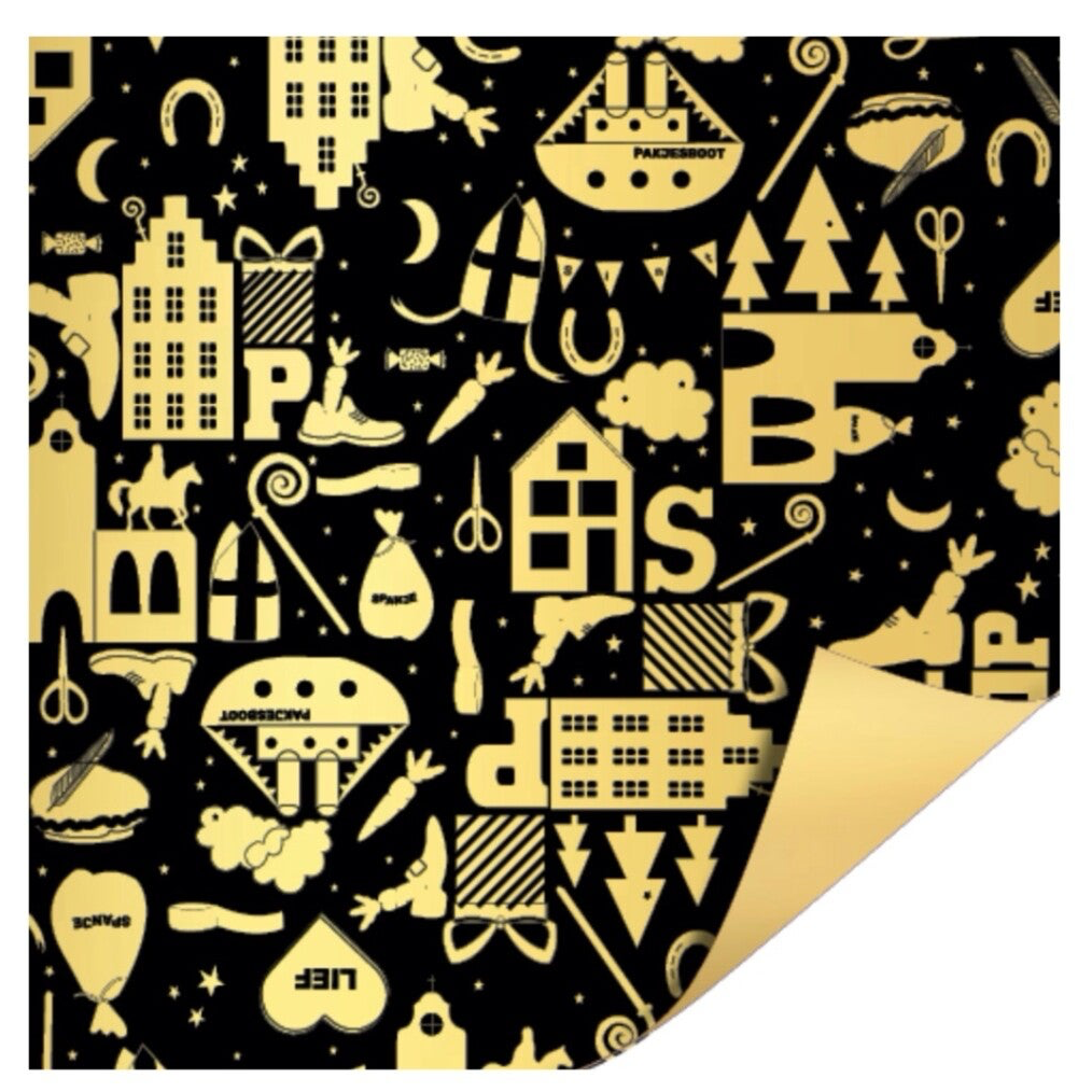 Cadeaupapier – Sinterklaas stadsavontuur (Dubbelzijdig)