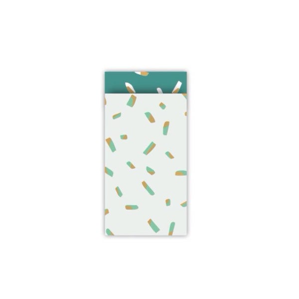 Cadeauzakje 7×13 cm - Speelse capsules groen