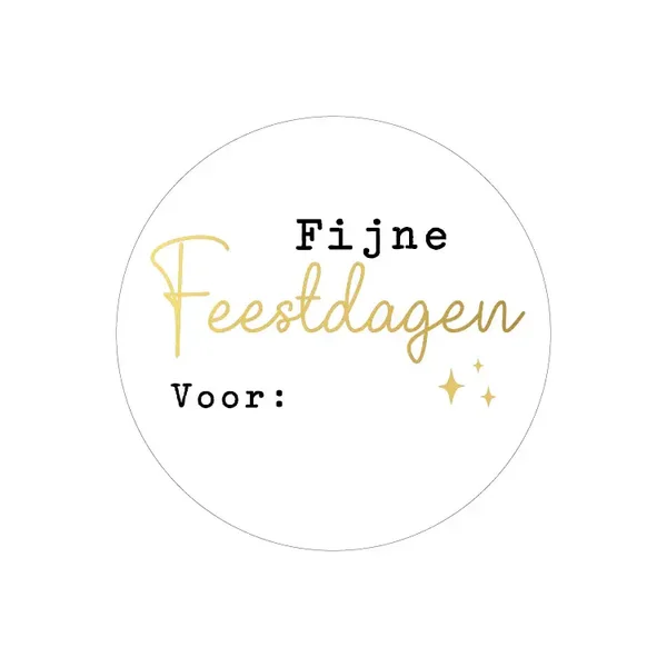 Stickers - Fijne feestdagen voor ...