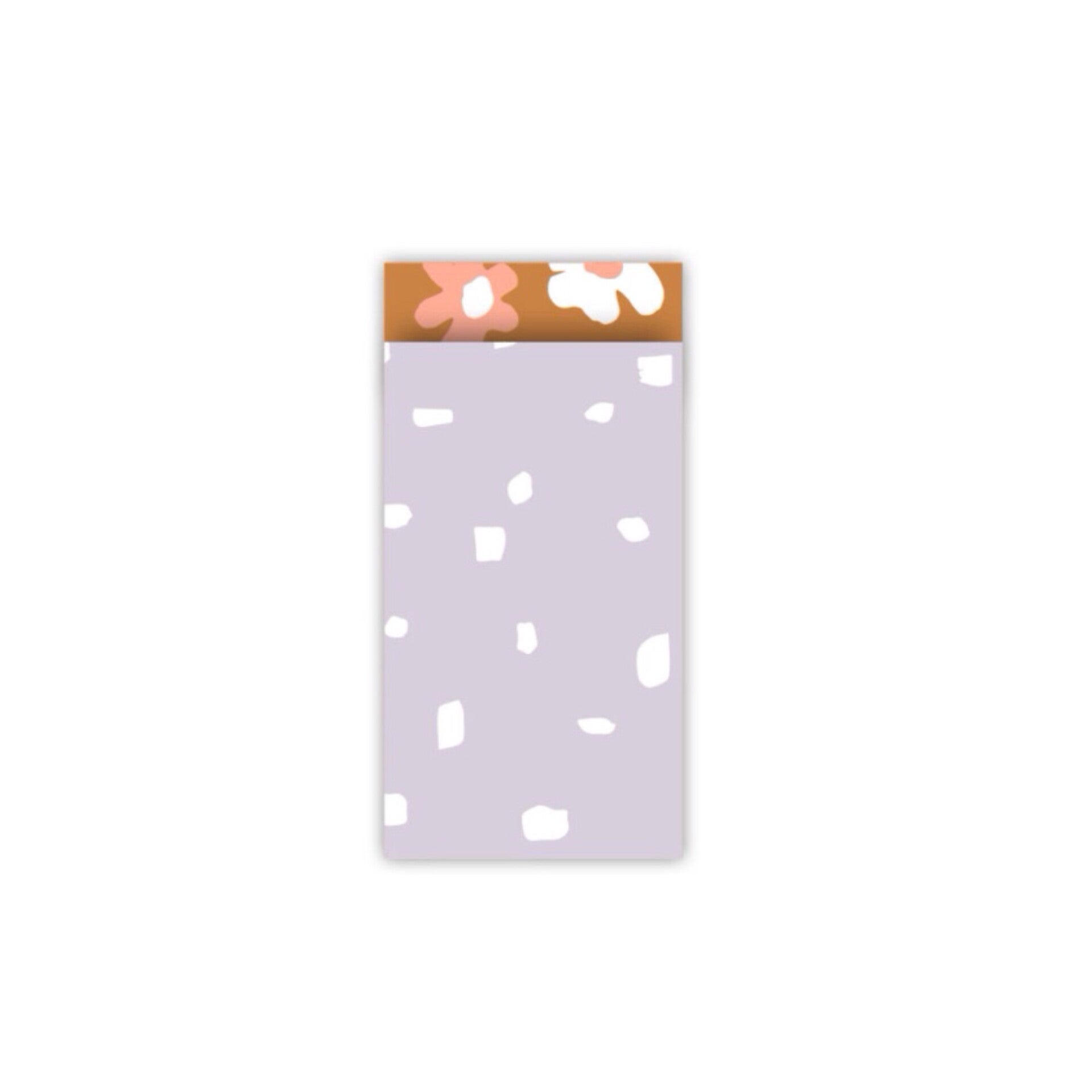Cadeauzakje 7×13 cm - Lila stippen