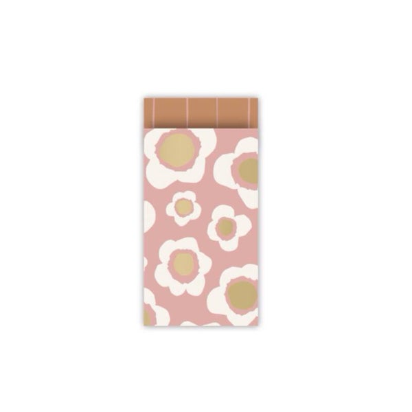 Cadeauzakje 7×13 cm - Roze bloemenprint