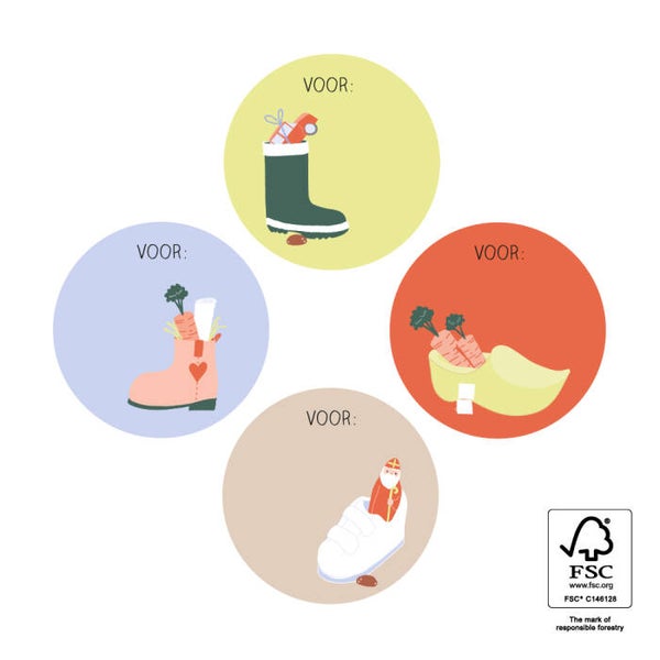 Stickers -  Naamstickers Sint
