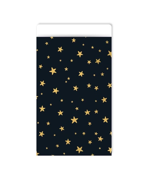 Cadeauzakje 7×13 cm - Donkerblauw sterrenhemel
