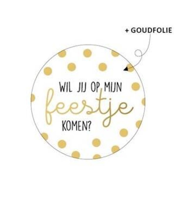 Stickers - Wil jij op mijn feestje komen?