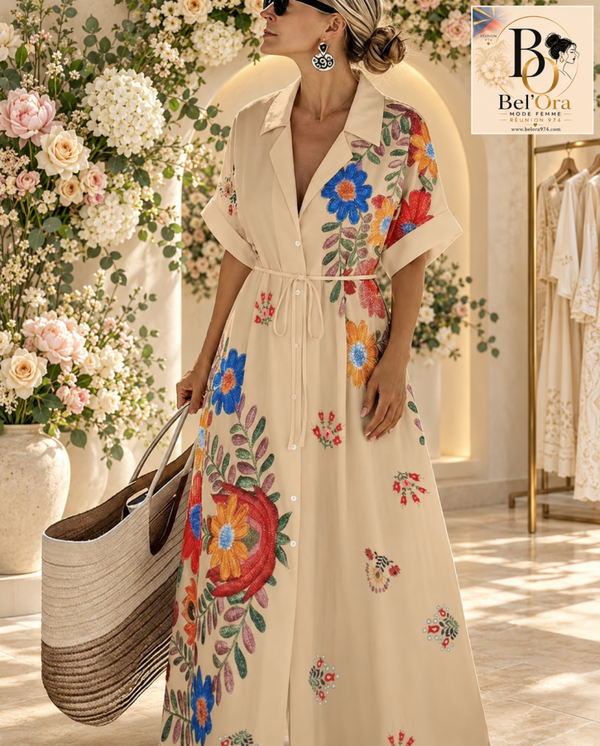 ROBE LOUCHIE BEIGE (Réception environ 15 jours après commande)