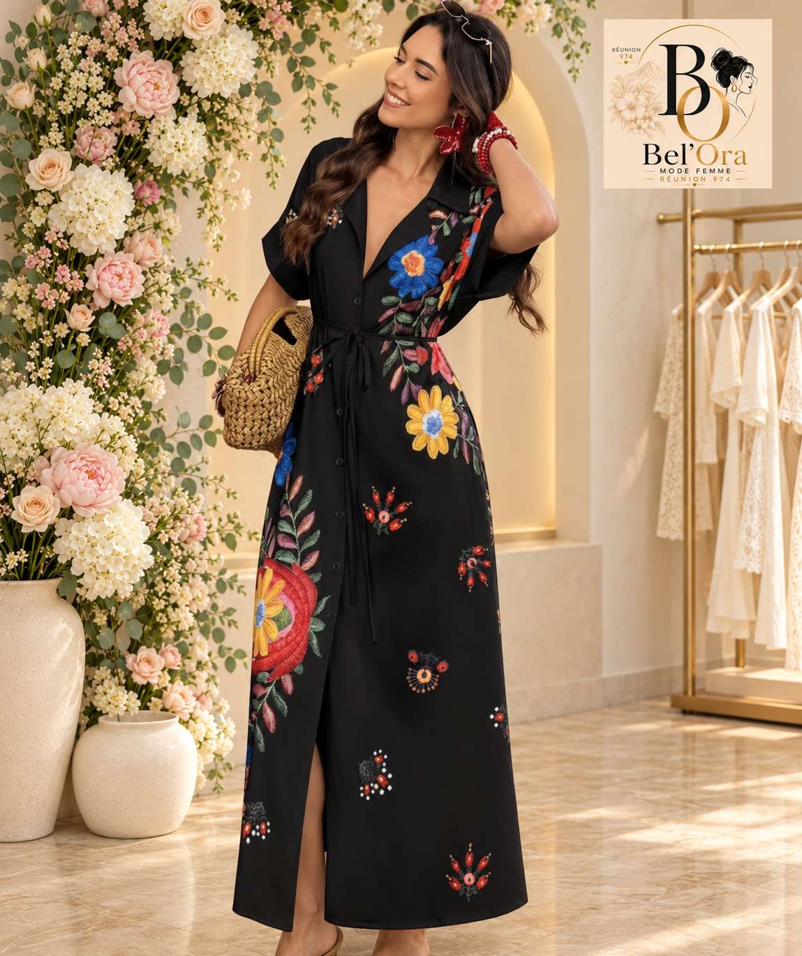 ROBE LOUCHIE NOIR (Réception environ une quinzaine de jours après commande)