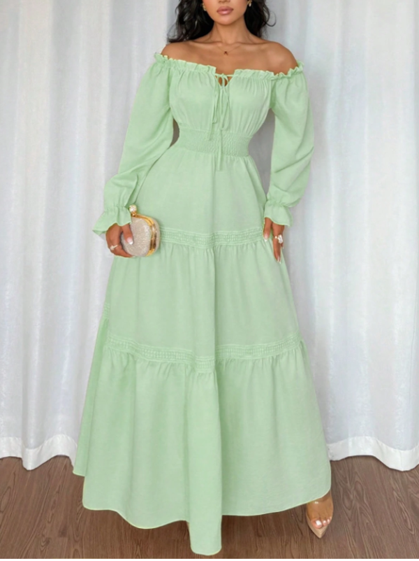Robe Longue Bohème Vert d’Eau