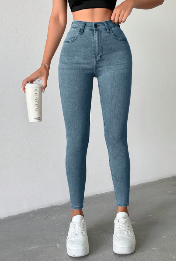 Jean Skinny Taille Haute – Effet Push-Up
