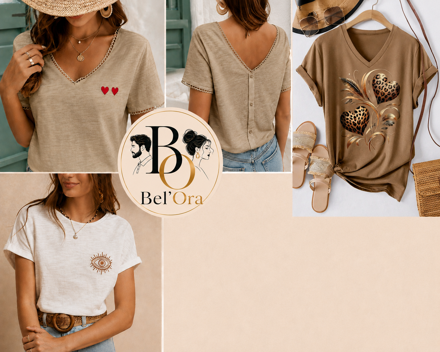 T-shirt Bohème Élégance