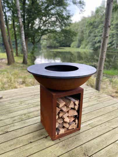 Grill diameter 98 met houtopslag