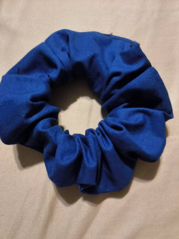 New Royal Blue Fabric Hair Scrunchies Hair Tie Homemade