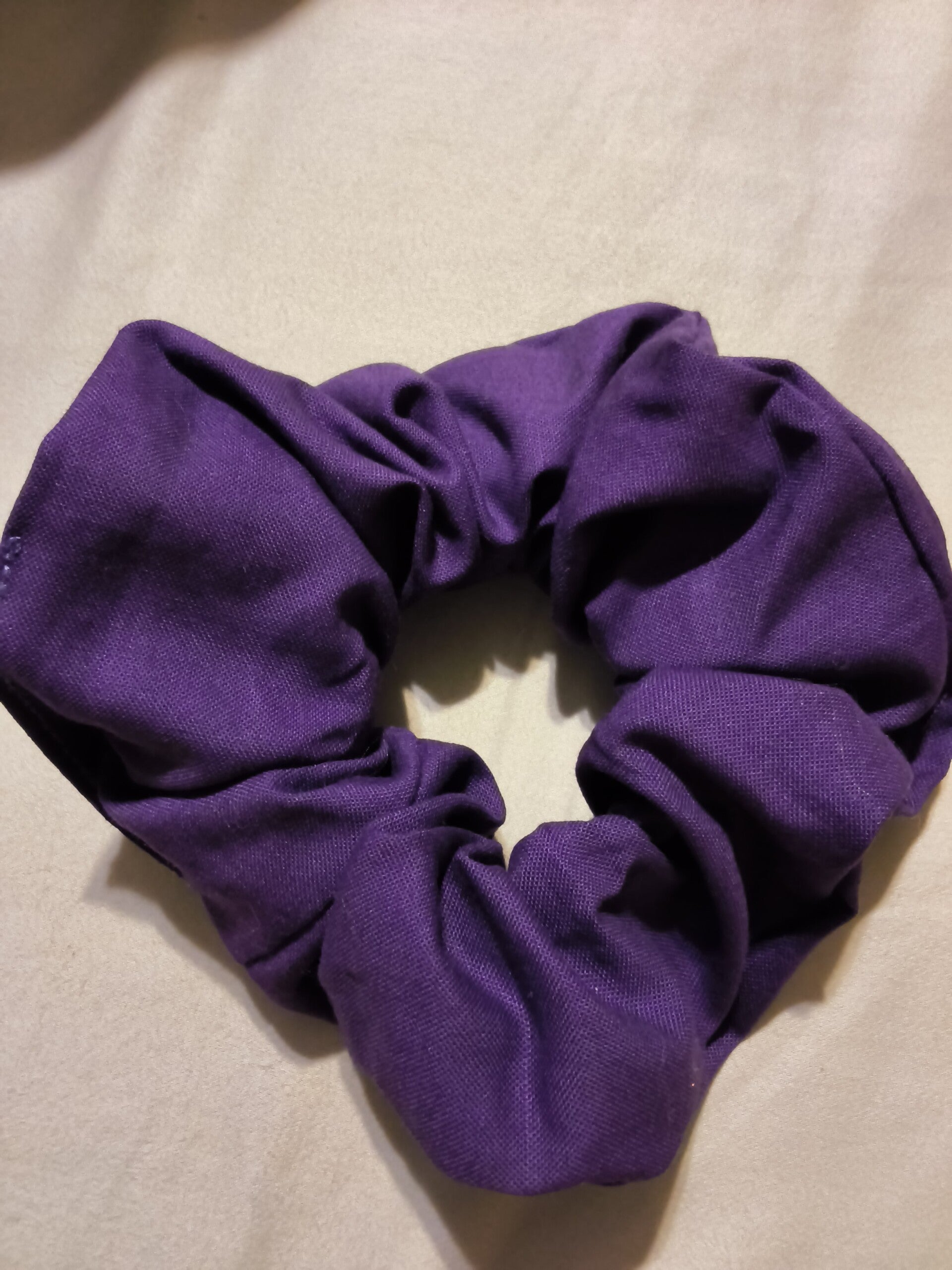 New  Large Solid-colored  Purple Fabric Hair Scrunchies Hair tie
