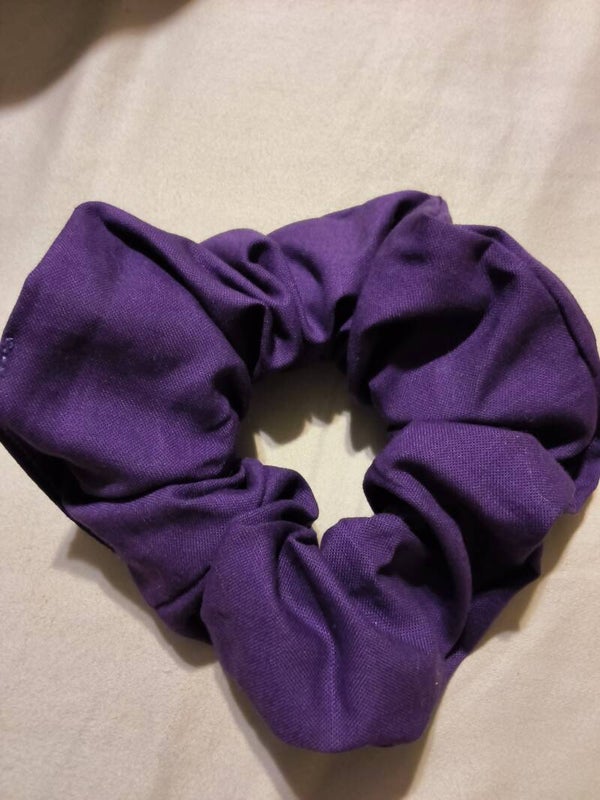 New  Large Solid-colored  Purple Fabric Hair Scrunchies Hair tie