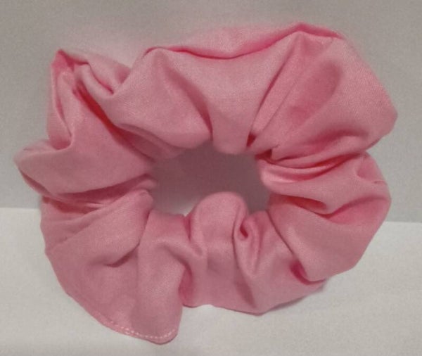Women Scrunchie Cotton Fabric Pink Scrunchies Hair Tie