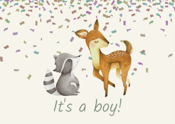Wenskaart I’ts a boy