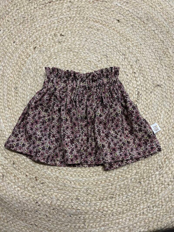 Rokje bloemen oud mauve