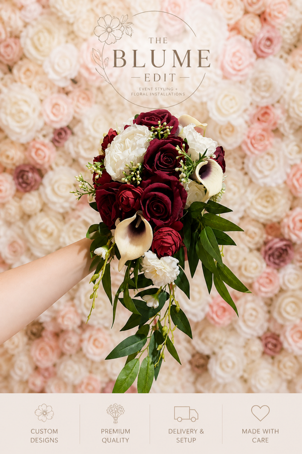 Bordeaux Bridal Bouquet