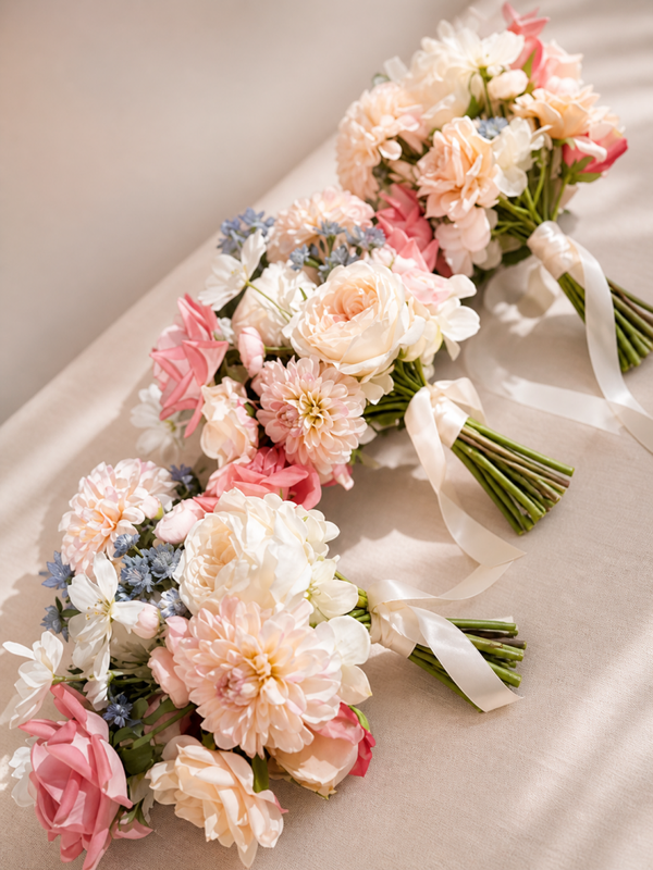 Pastel and Blush Bridesmaids