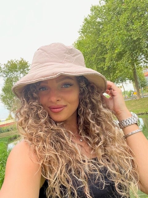 Puffing bucket hat khaki