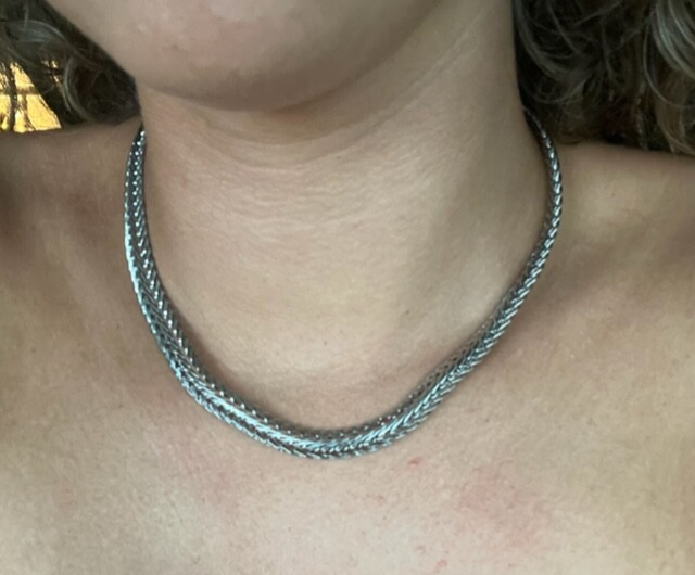 Eli tube neckless silver