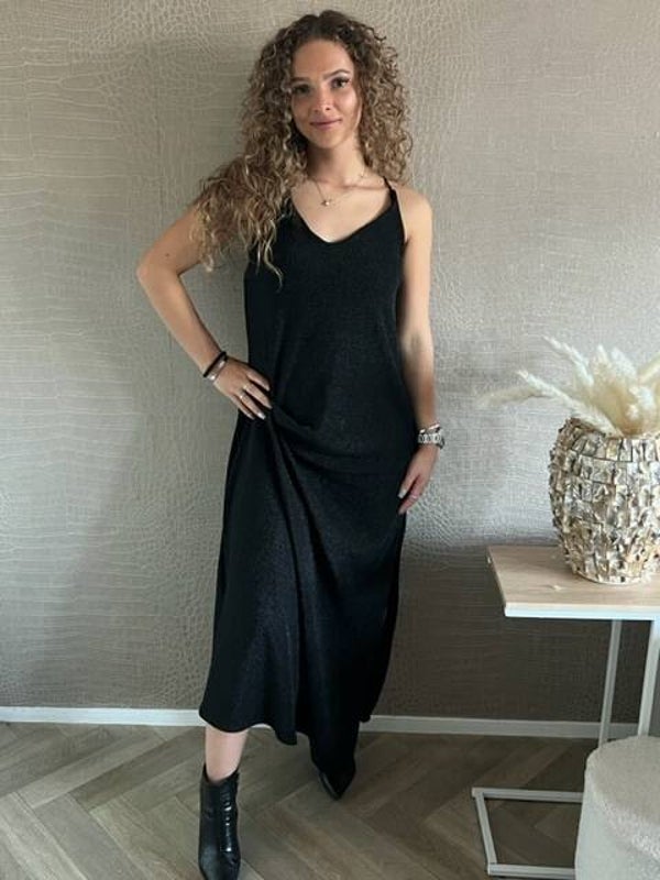 Glitter prom dress black
