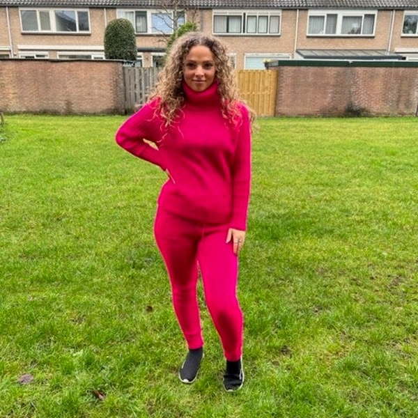 Mon ami house suit bright pink