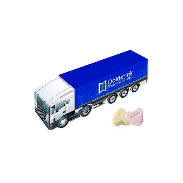 Medium Truck met Vruchtenhartjes - Smaakvol en Opvallend Relatiegeschenk