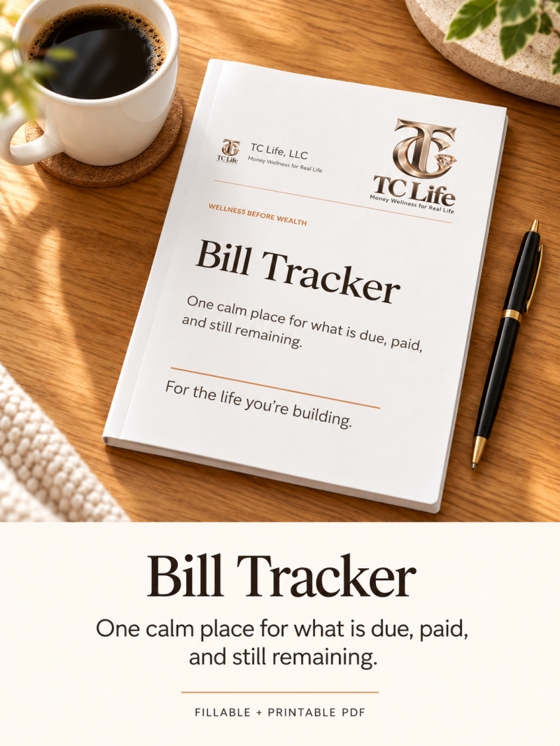 TC Life Bill Tracker: one calm place for what is due, paid, and still remaining.
