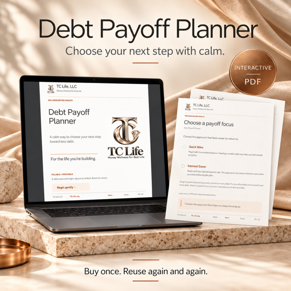 Debt Payoff Planner | Interactive, Fillable PDF – TC Life