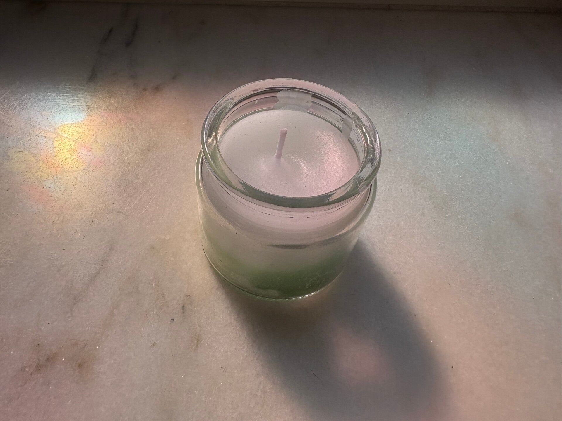 Kaars in glazen potje