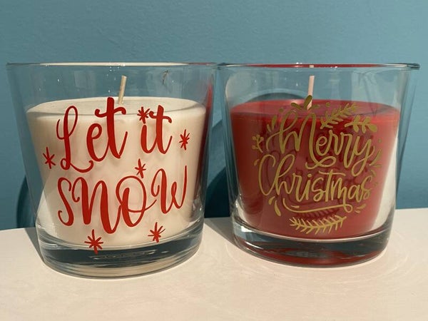 geurkaars WIT - KERSTMIS