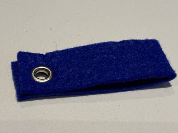 sleutelhanger RECHTHOEK dubbel-  FEL BLAUW